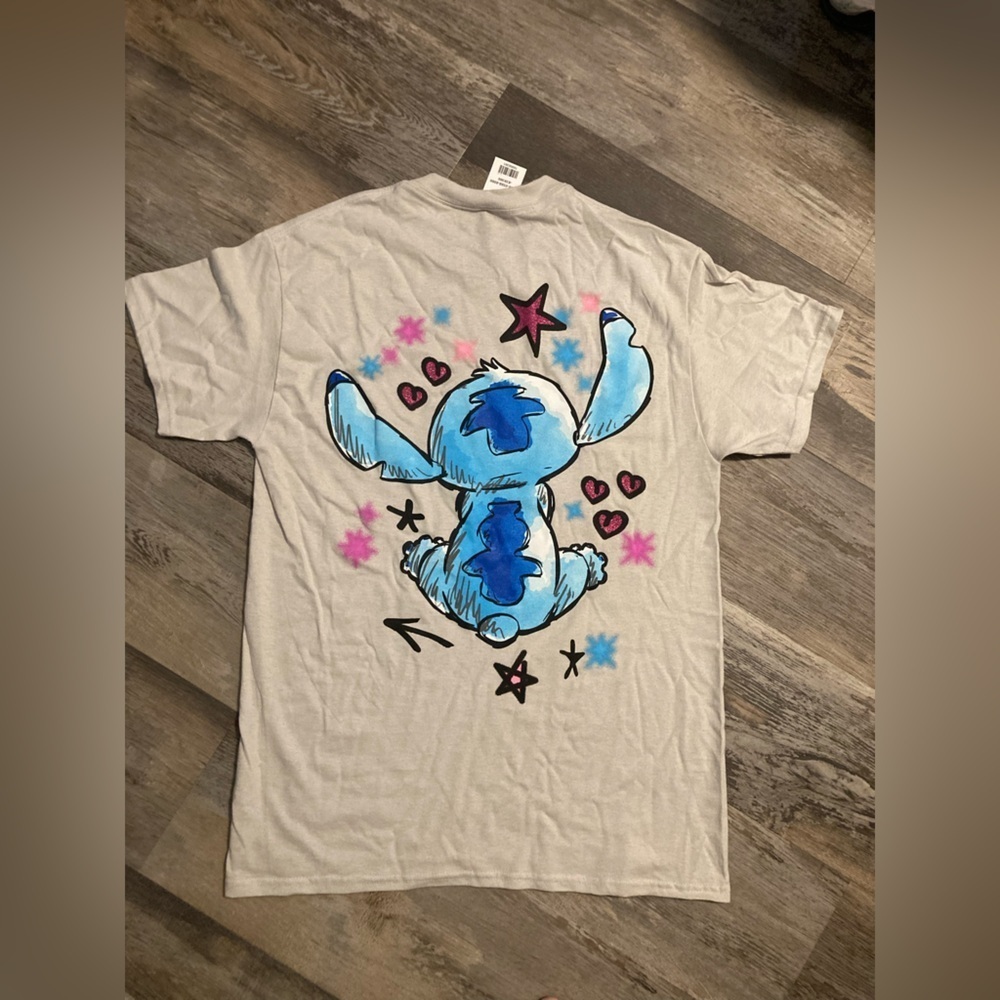 Disney Stitch gray tee shirt - Picture 2 of 6